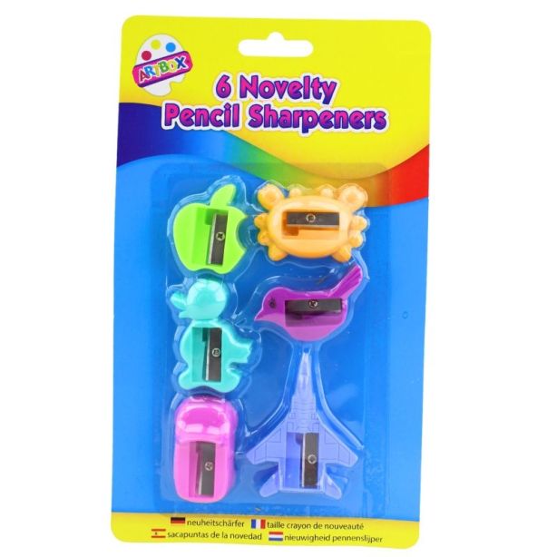 6 Novelty Pencil Sharpeners - The Fusion Mart UK