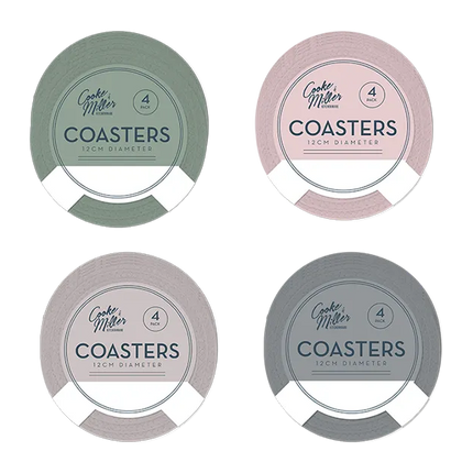 Natural Coasters 4pk Dia. 12cm - The Fusion Mart UK