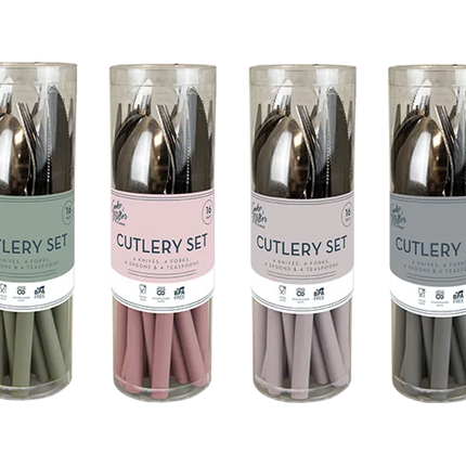 Natural Cutlery Set 16pk - The Fusion Mart UK