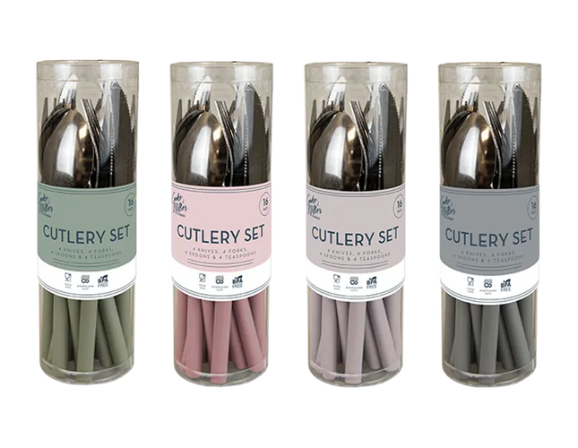 Natural Cutlery Set 16pk - The Fusion Mart UK