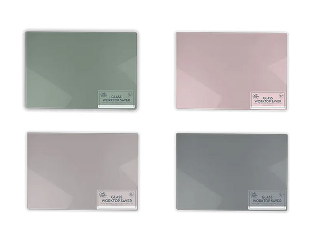 Natural Glass Work Top Saver 35cm x 25cm - The Fusion Mart UK
