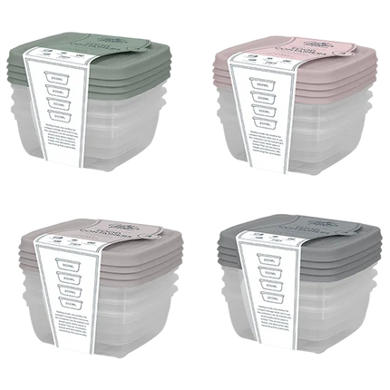 Natural Plastic Container 4pk - The Fusion Mart UK