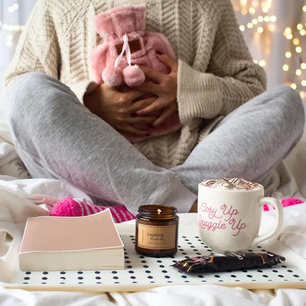 Birthday Gift Set For Women, Mum, Her, Friend, Sister, Mothers Day Gifts, Christmas Gifts For Women, Valentines Day - Mug, 1.5L Hot Water Bottle, Fluffy Socks, Scented Candle & Cocoa Powder - The Fusion Mart UK
