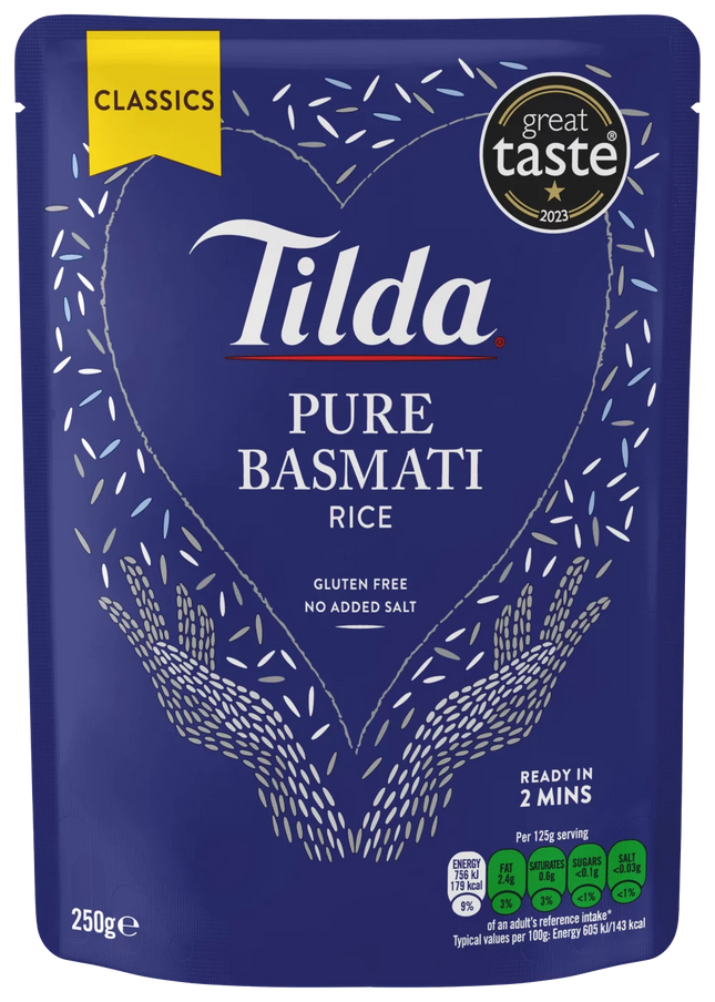 TILDA PURE STEAMED BASMATI £1.29 PM