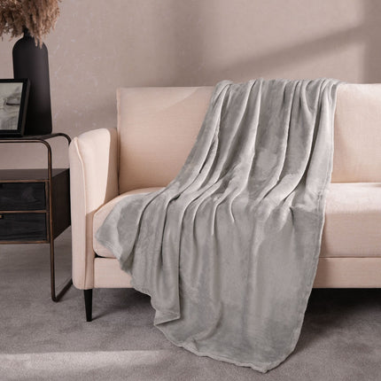 BRENTFORDS SUPERSOFT THROW GREY - The Fusion Mart UK