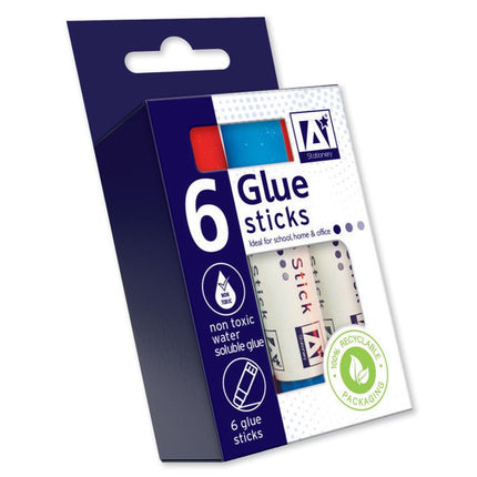 Non Toxic Water Soluble Glue Stick 6 Pack - The Fusion Mart UK