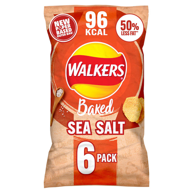 WALKERS BAKED SEA SALT 6 PACK
