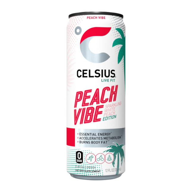 Celsius Peach Vibe Sparkling - The Fusion Mart UK