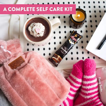 Birthday Gift Set For Women, Mum, Her, Friend, Sister, Mothers Day Gifts, Christmas Gifts For Women, Valentines Day - Mug, 1.5L Hot Water Bottle, Fluffy Socks, Scented Candle & Cocoa Powder - The Fusion Mart UK