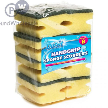 Duzzit Handgrip Sponge Scourers 8 Pack