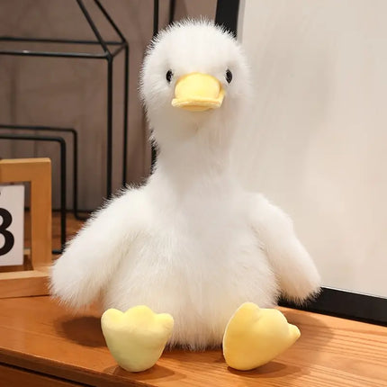 1pc Cute White Duck Plush Toy - Soft, Adorab - The Fusion Mart UK