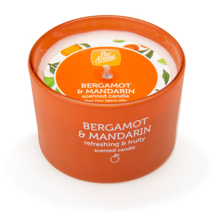 Pan Aroma Bergamot & Mandarin Scented Coloured Jar Candle 85g