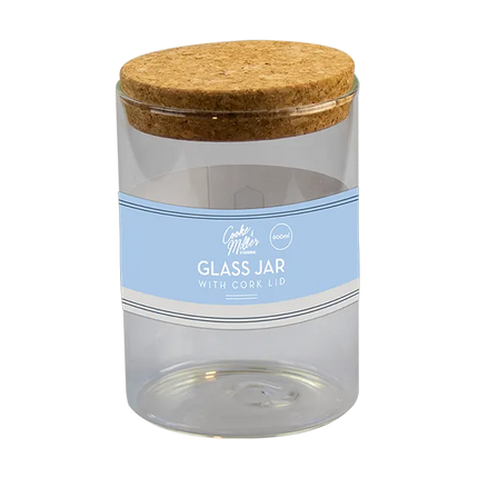 Glass Jar with Cork Lid 400ml - The Fusion Mart UK