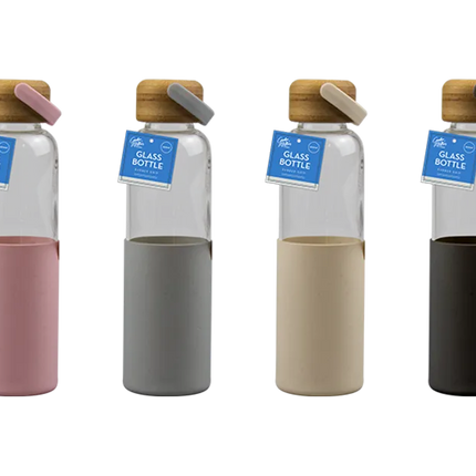 Glass Water Bottle 500ml - The Fusion Mart UK