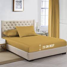 ELAFY LUXURY MICROFIBER FITTED SHEET 25CM DEEP EXTRA SOFT FEELS LUXURIOUS - The Fusion Mart UK