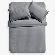 ELAFY Reversible Stripes Satin Duvet Cover Set - Soft Breathable Microfiber Bedding with Pillowcases - Single, Double, King, Super King 200CM 200CM - The Fusion Mart UK