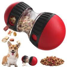 Rotating Rolling Slow Feeder Dog Toy - Intera…RED - The Fusion Mart UK