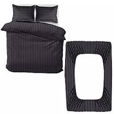 ELAFY Reversible Stripes Satin Duvet Cover Set – Soft Breathable Microfiber Bedding with Pillowcases – Single, Double, King, Super King Sizes - The Fusion Mart UK