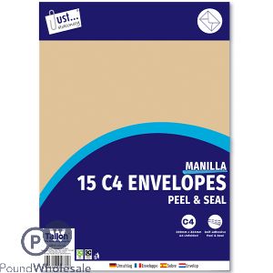 JUST STATIONARY MANILLA DUKE PEEL & SEAL ENVOLOUP 162MM X 114mm 50 pack - The Fusion Mart UK