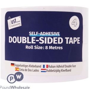 just stationery tape 25m x 24mm 4pack - The Fusion Mart UK
