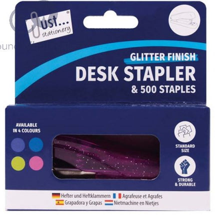 Just Stationery Metallic Stapler & 500 26/6 Staples Set - The Fusion Mart UK