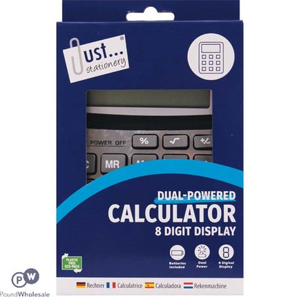 Just Stationery Large Key Desk Calculator 135 X 185mm Assorted - The Fusion Mart UK