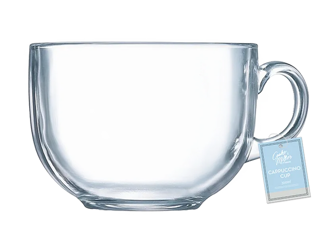 Glass Cappuccino Cup 450ml - The Fusion Mart UK