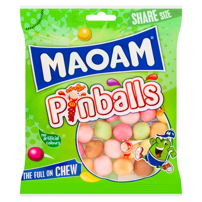 MAOAM Pinballs Fruit & Cola Flavour Chewy Sweets Sharing Bag - The Fusion Mart UK