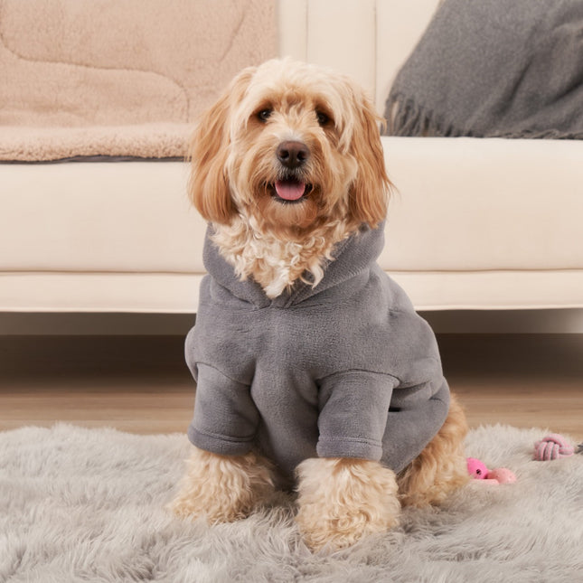 DOG HOODIE BLANKET CHARCOL MEDIUM