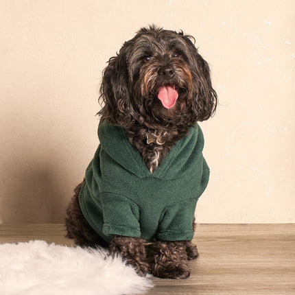 DOG HOODIE BLANKET FOREST GREEN LARGE - The Fusion Mart UK