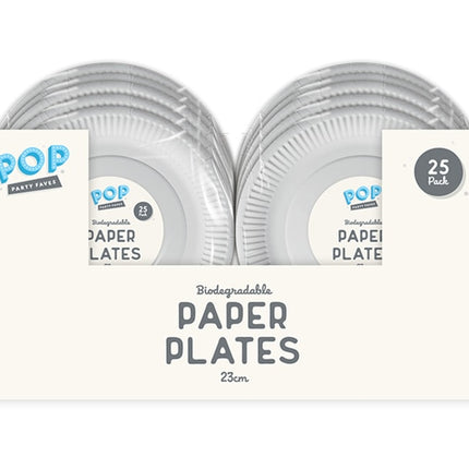 white peper plates - The Fusion Mart UK