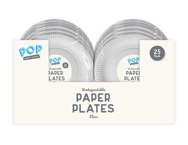 white peper plates - The Fusion Mart UK
