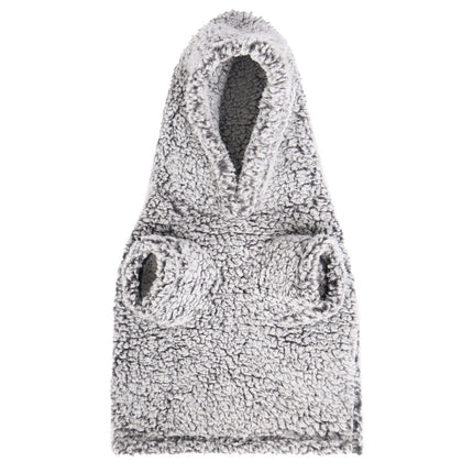 TEDDY MARL TEXTURE DOG HOODIE GREY SMALL - The Fusion Mart UK