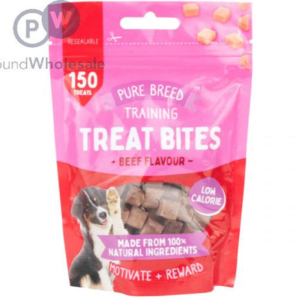 Pure Breed 100 Natural Beef Training Dog Treat Bites 150 Pack - The Fusion Mart UK