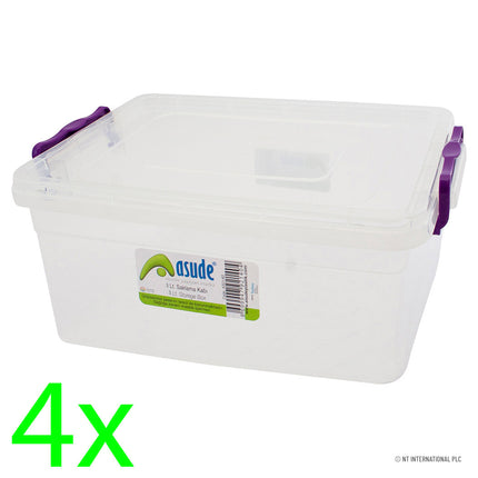 Asude Triple Transparent Storage Container Set Medium 3pc - The Fusion Mart UK