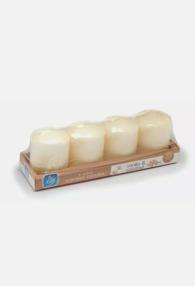 Pan Aroma Vanilla & Coconut Votive Scented Candles 3 Pack