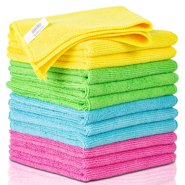 10pcs Ultra-Absorbent Microfiber Cleaning Cloths