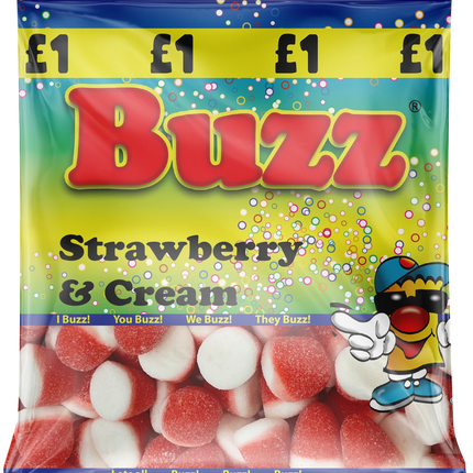 BUZZ SWEETS STRAWBERRY BITES - The Fusion Mart UK