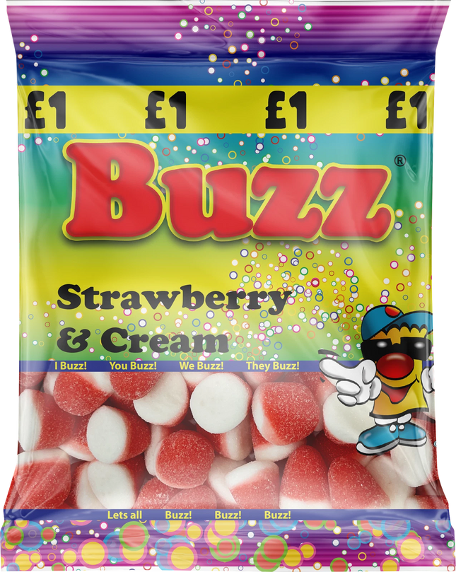 BUZZ SWEETS STRAWBERRY BITES - The Fusion Mart UK