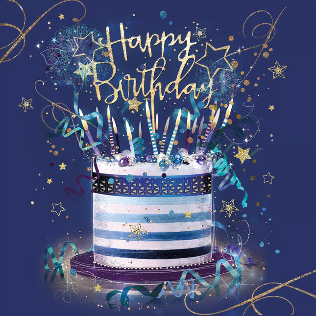 happy birthday card birthday cake topper - The Fusion Mart UK