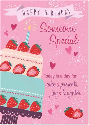 birthday card for her strawberry cake - The Fusion Mart UK