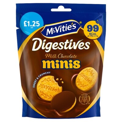 MCVITIES MINI CHOCOLATE DIGESTIVES POUCH