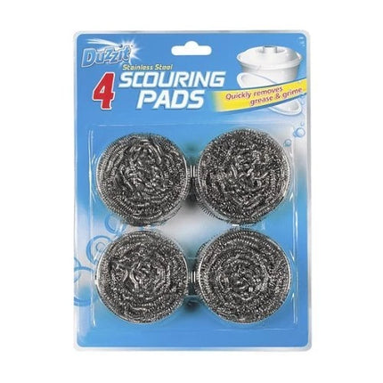 Duzzit Stainless Steel Scouring Pads 4 Pack - The Fusion Mart UK