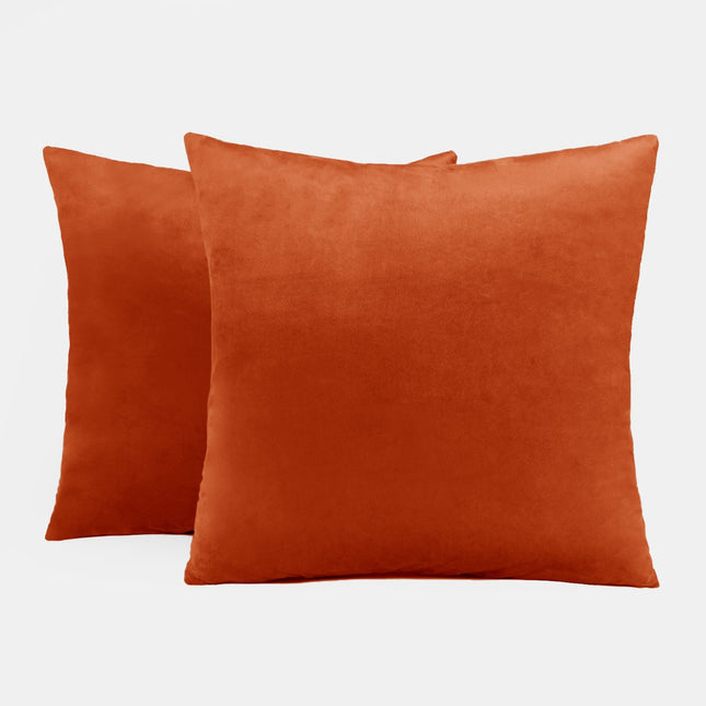 SIENNA MATTE VELVET CUSHION BURNT ORANGE - The Fusion Mart UK