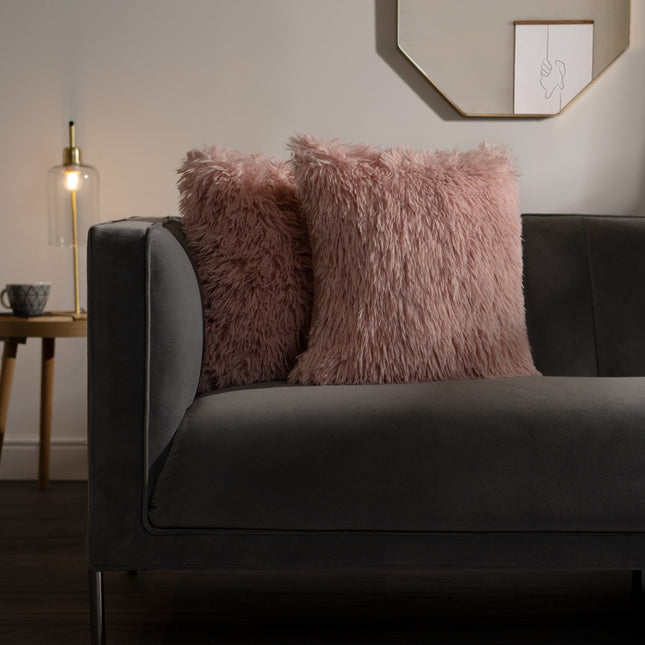 OHS FLUFFY FILLED CUSHUION PINK - The Fusion Mart UK