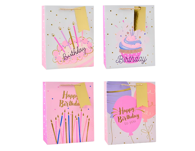 girls foilled embossed birthday med bag - The Fusion Mart UK