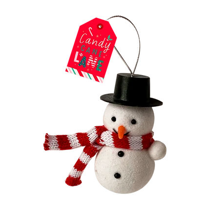 Glittered Snowman Decoration 8cm x 6cm - The Fusion Mart UK