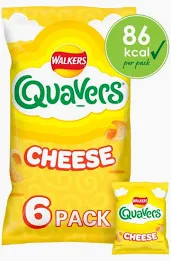 Walker Quavers Cheese Multipack Crisps 6x16g