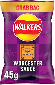 Walkers Lea & Perrins Worcestershire Sauce Grab Bag Crisps 45g