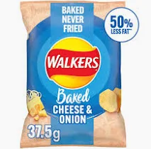 Walkers Baked Cheese & Onion Crisps 37.5g